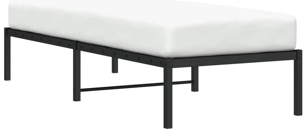 Estrutura de cama 75x190 cm metal preto