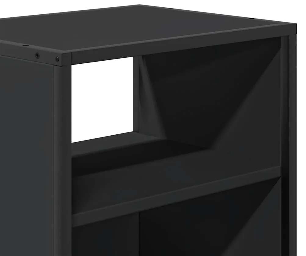 Mesa de cabeceira de parede 40x31x39,5 cm preto