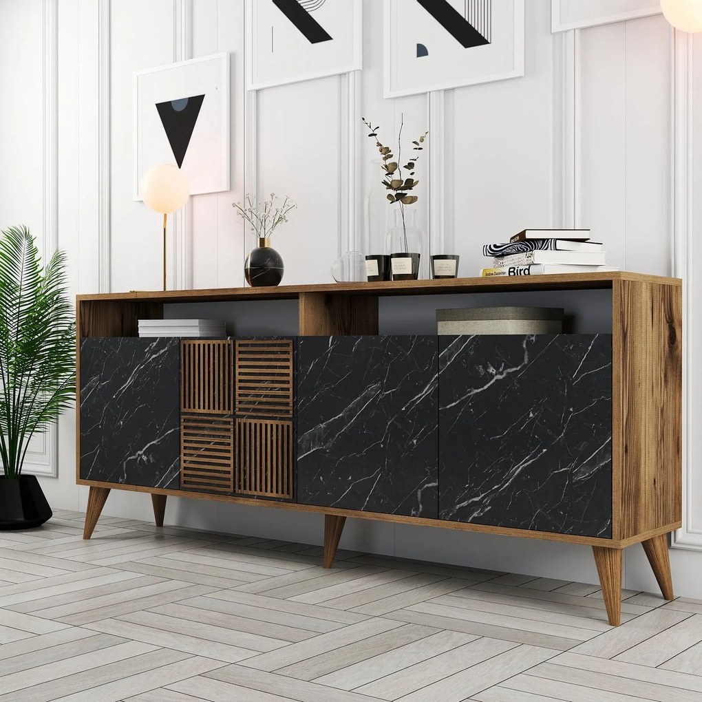 Console Milan – Walnut Black – 180 cm x 78 cm x 35 cm