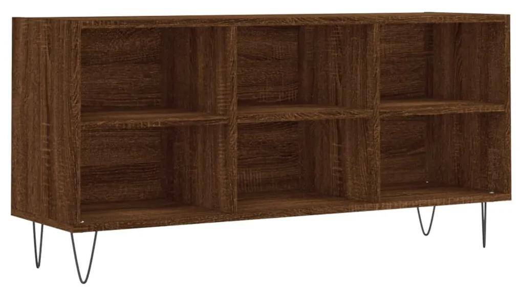 Móvel de TV 103,5x30x50 cm derivados madeira carvalho castanho