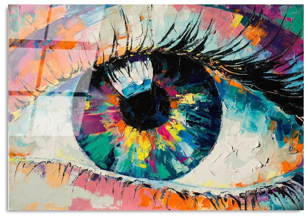 Pintura Decorativa em Vidro Temperado UV-179 – Multicolor – 70 x 100 c