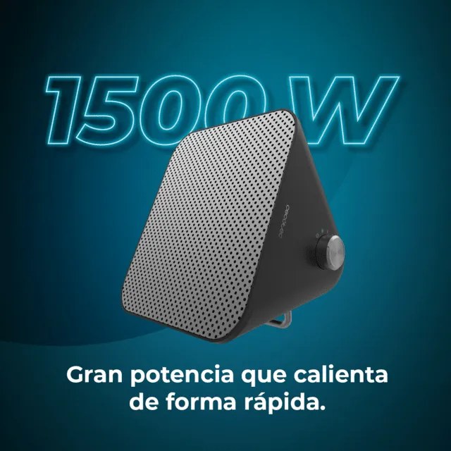 Aquecedor de mesa em cerâmica com 1500 W ReadyWarm 1500 Max Ceramic Design Black Preto