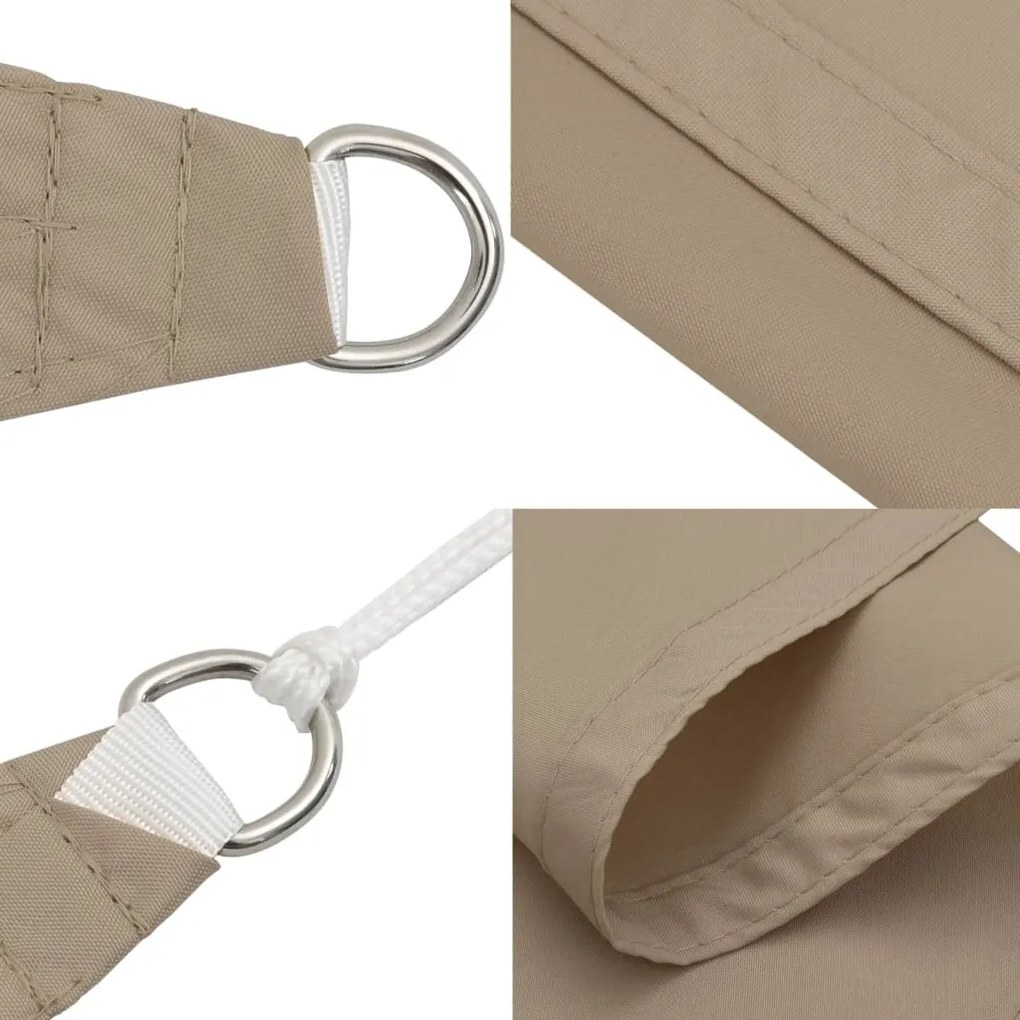 Guarda-Sol tecido Oxford retangular 4x6 m cinzento-acastanhado