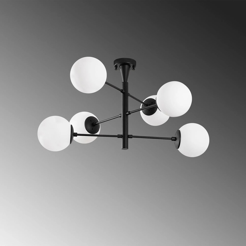 Candeeiro Arge – Preto – 75 x 75 x 40 cm
