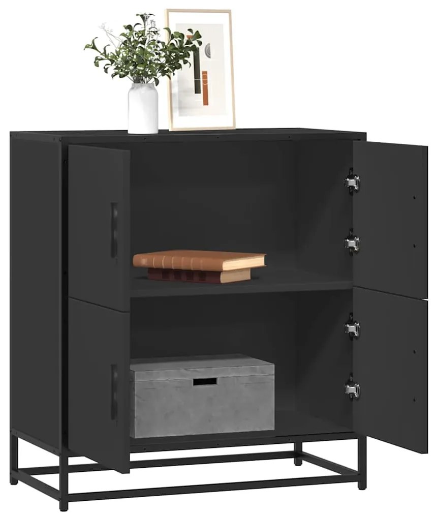 vidaXL Aparador 68x35x76 cm derivados de madeira preto