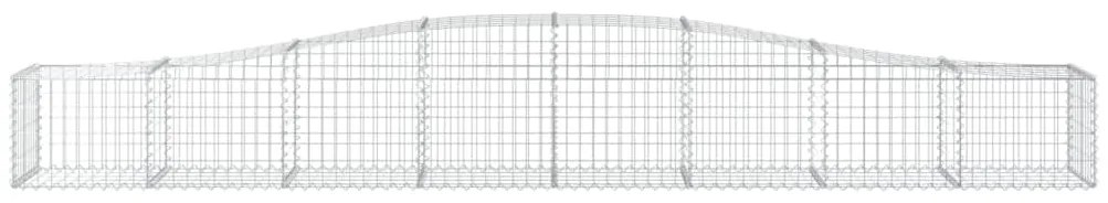 Cestos gabião arqueados 5 pcs 400x50x40/60 cm ferro galvanizado
