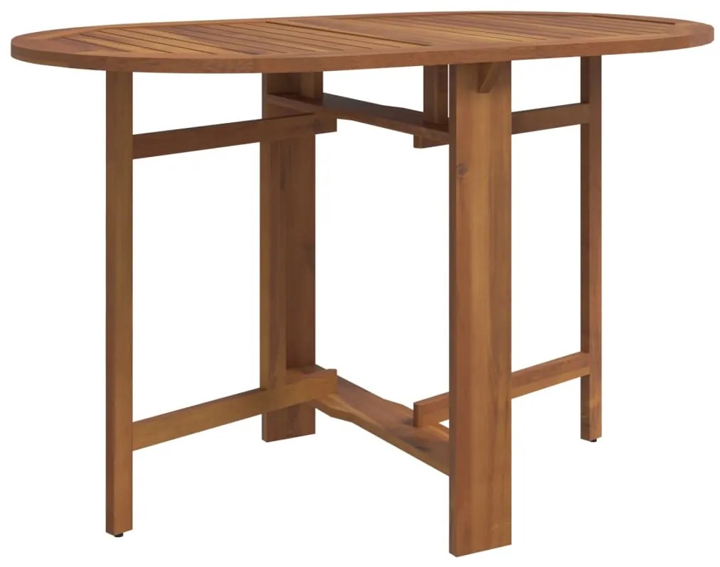 5 pcs conjunto jantar dobrável p/ exterior acácia maciça