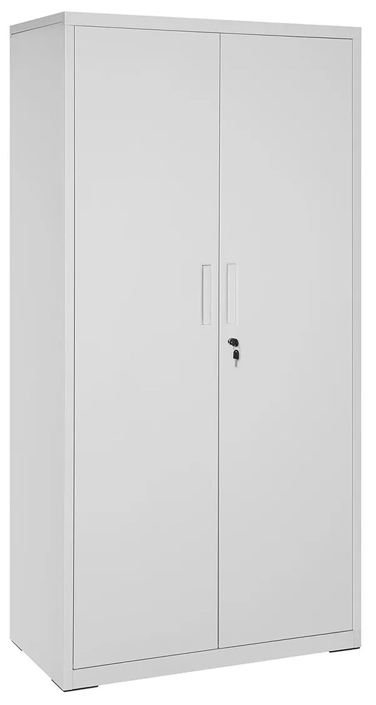 Armário de arquivo SONGMICS Armário de armazenamento de aço multiuso 5 níveis Portas duplas Armário de ferramentas com fechadura Prateleiras ajustáveis ​​para garagem Estudo Sala de estar Cinza OMC015G01