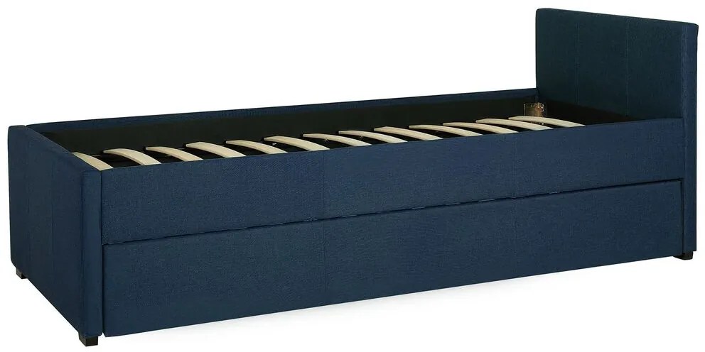 Cama dupla em tecido azul marinho 80 x 200 cm MARMANDE Beliani