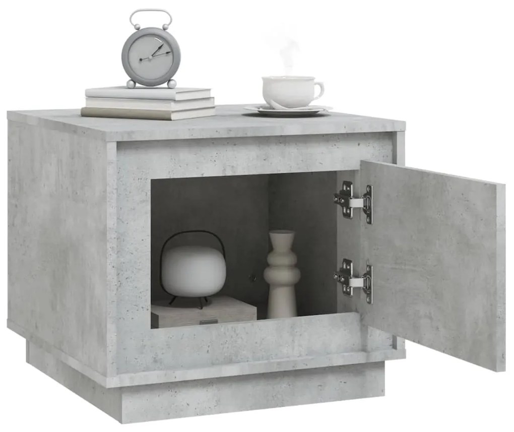 Mesa de centro 51x50x44 cm derivados de madeira cinza cimento