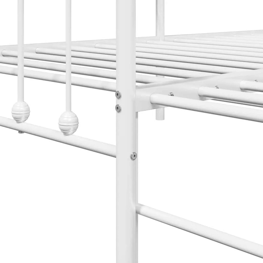 Estrutura de Daybed vidaXL com Cama Auxiliar Branca 90x190 cm Aço
