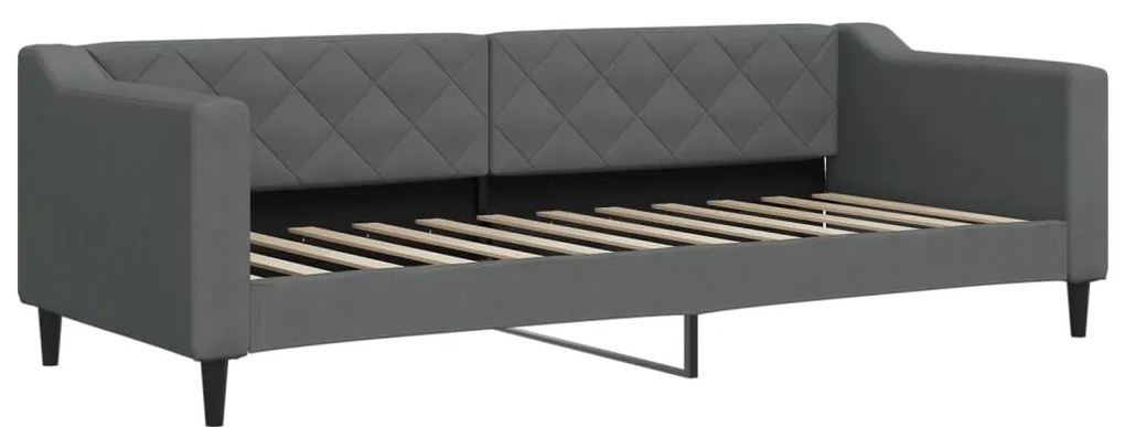 Sofá-cama com gavetão 80x200 cm tecido cinzento-escuro