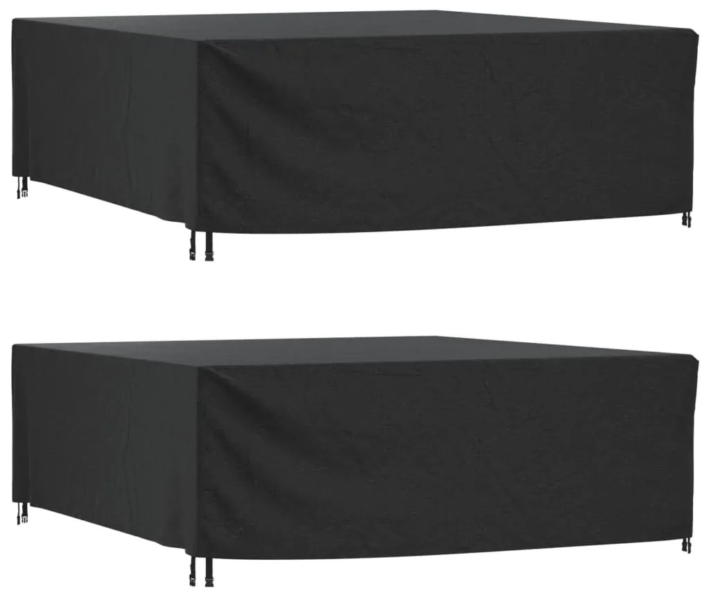 vidaXL Capas móveis de jardim 2pcs 260x260x90cm impermeável 420D preto