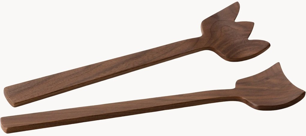 Talheres de salada em madeira de nogueira Continenta