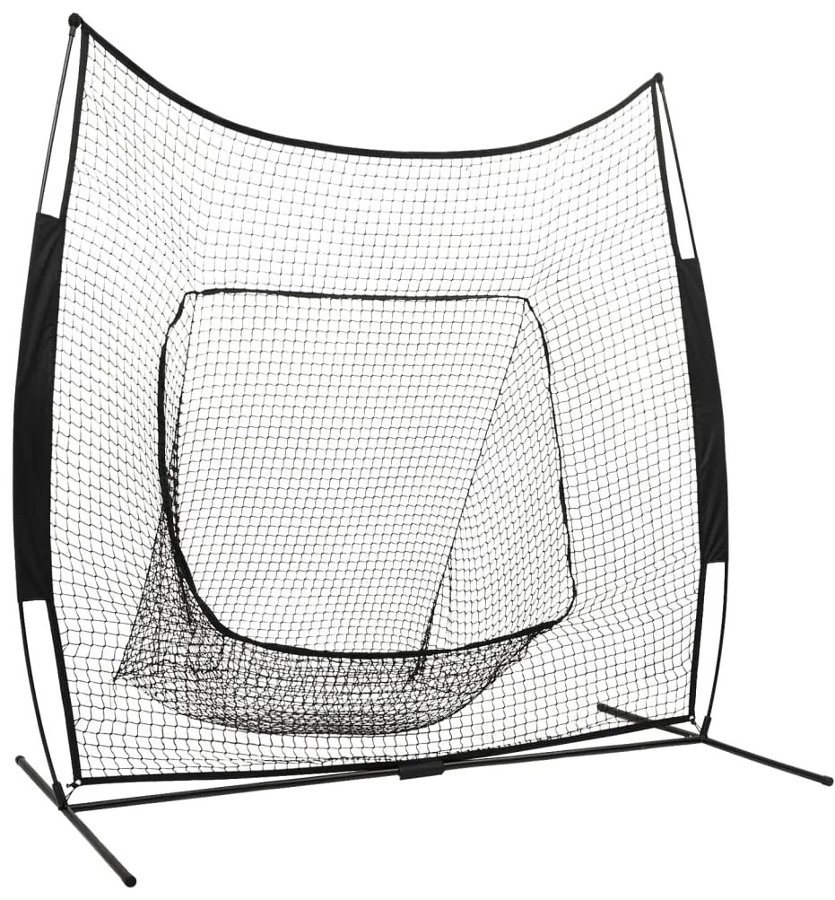 vidaXL Rede de treino multidesportiva basebol softball metal