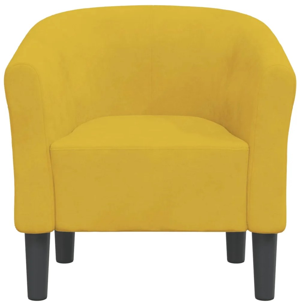 Poltrona veludo amarelo