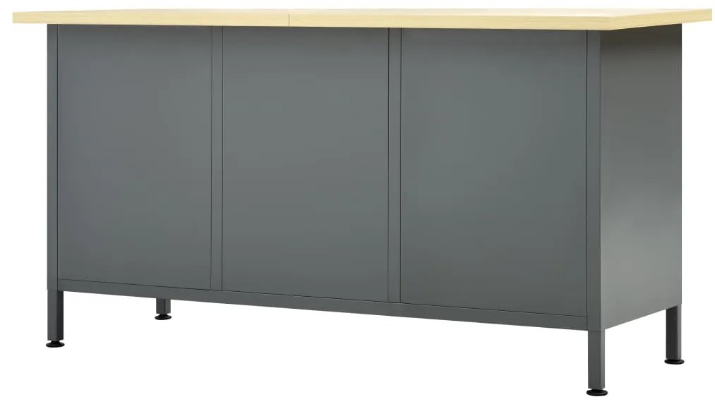 Bancada de trabalho 160x60x85 cm aço preto