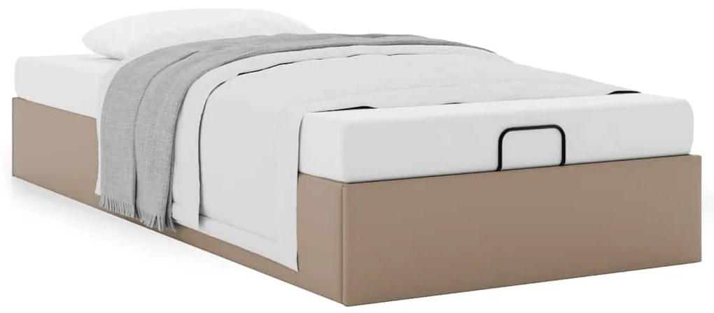 Estrutura de cama otomana sem colchão cappucino 80x200 cm