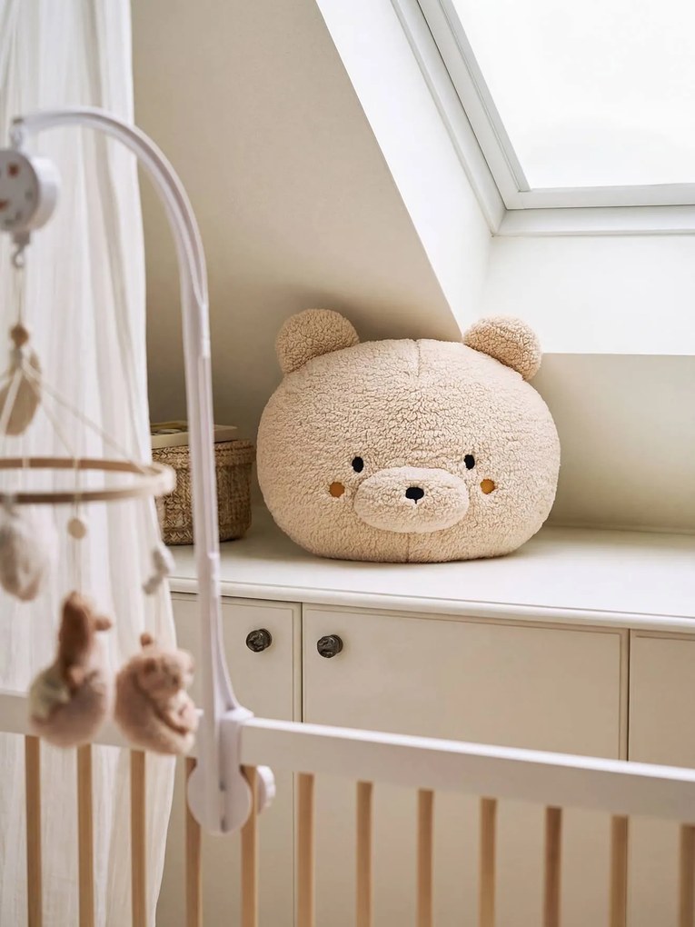 Decoração de parede ursinho em bouclé bege
