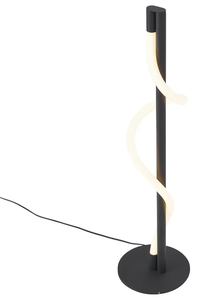 Candeeiro de Mesa Moderno Preto Incl. LED Regulável em 3 Níveis - Twirl Moderno