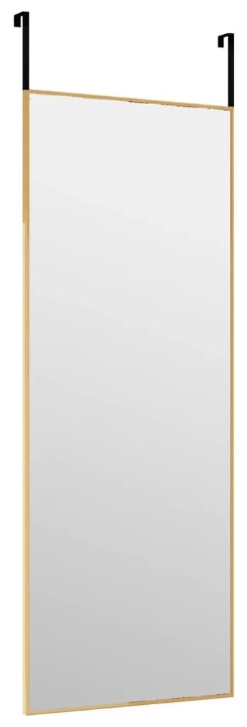 Espelho para porta 30x80 cm vidro e alumínio dourado