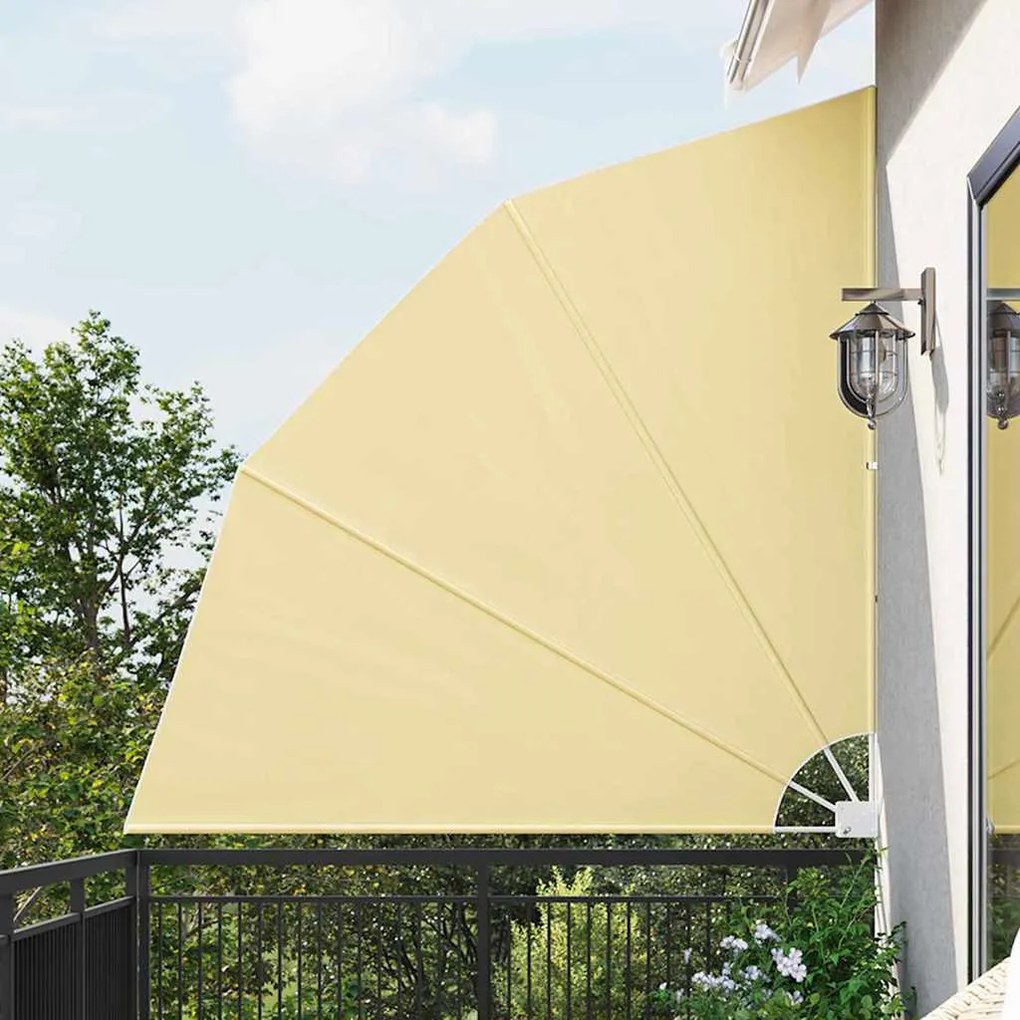 vidaXL Tela de Privacidade para Varanda Areia 210 x 210 cm Poliéster