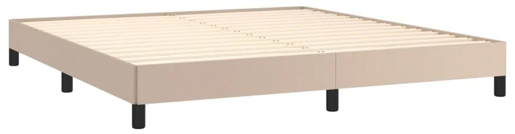 Cama com molas/colchão 180x200 cm couro artificial cappuccino