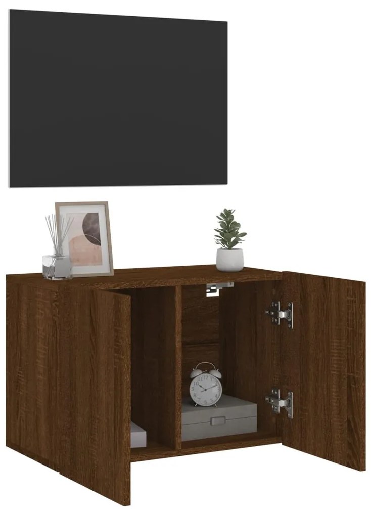 Móvel de parede para TV 60x30x41 cm carvalho castanho