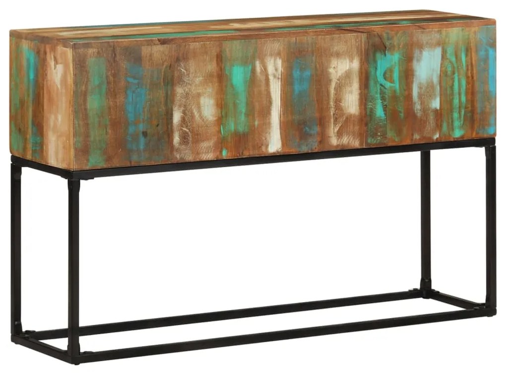 Mesa consola 120x30x75 cm madeira recuperada maciça
