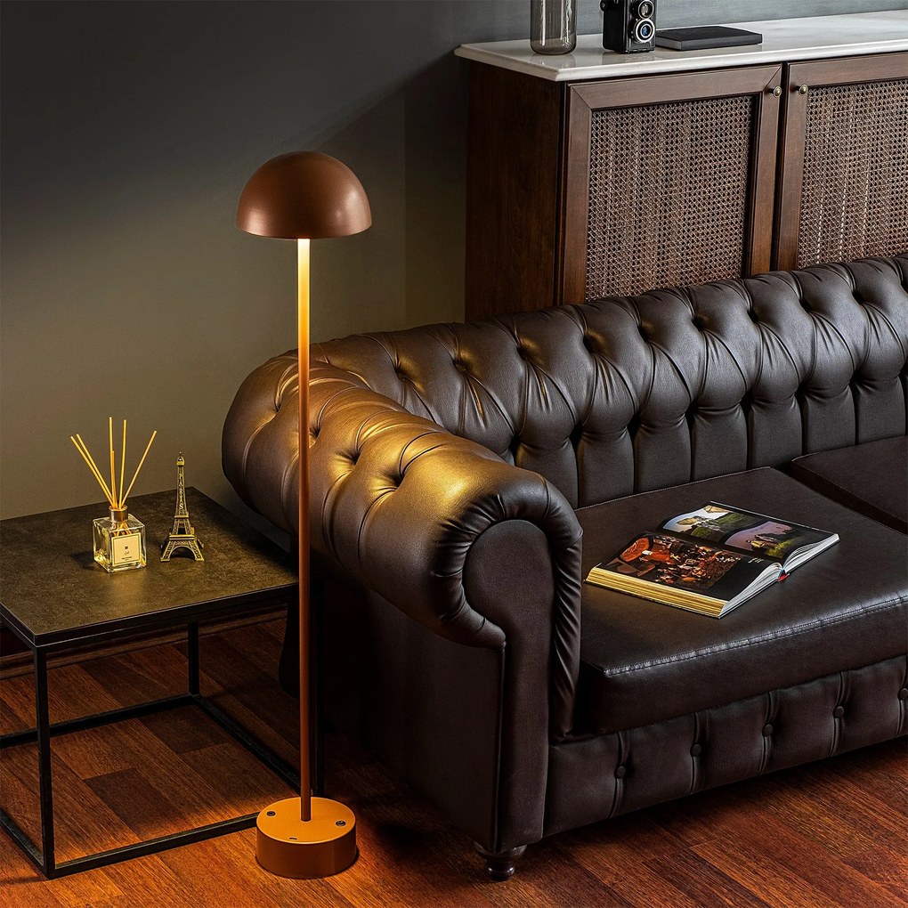 Candeeiro de Pé Sept – Cobre – Diâmetro 20 cm Altura 115 cm