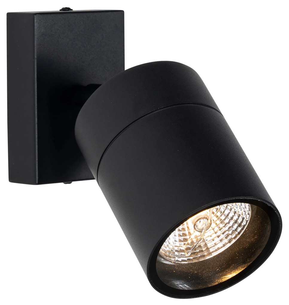 Candeeiro de parede exterior preto AR70 ajustável IP44 - Solo