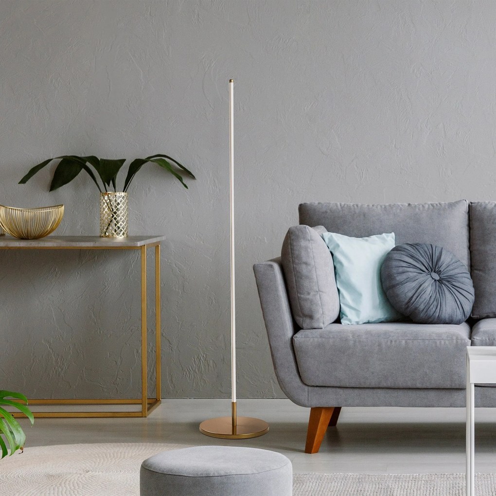 Candeeiro de Pé Only – Dourado – Diâmetro 30 cm x Altura 153 cm