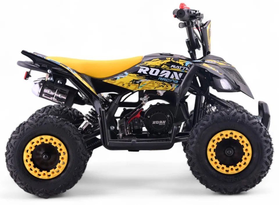MINI MOTO 4 GASOLINA PARA CRIANÇAS 49cc Roan Ratte R6 4.5cv AMARELA