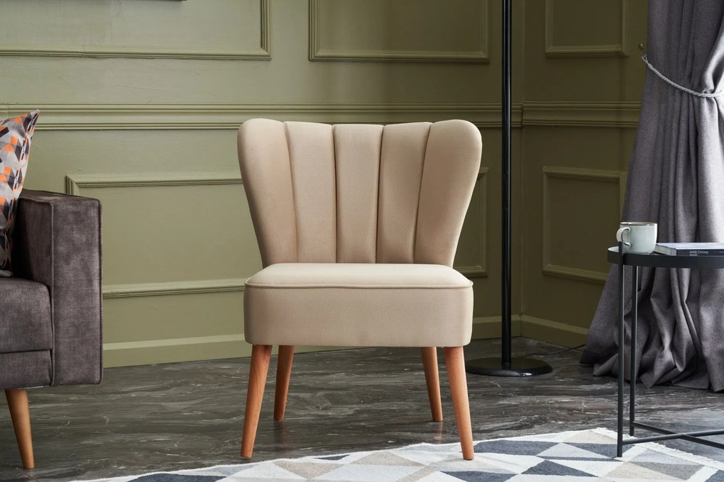 Cadeirão Wing Layla – Creme – 65x80x65 cm