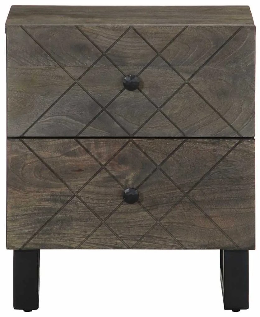Mesa de cabeceira 40x33x46 cm madeira de mangueira maciça preto