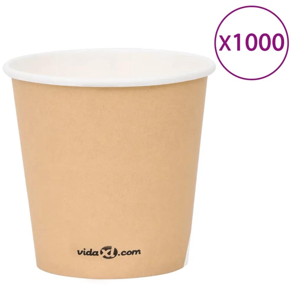 51600 vidaXL Copos de café papel 120 ml 1000 pcs castanho