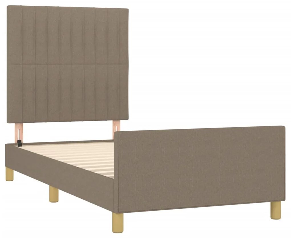 Estrutura de cama sem colchão 80x200 cm tecido cinzento