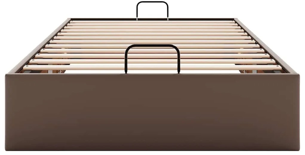 Estrutura de cama otomana sem colchão 90x190 cm castanha