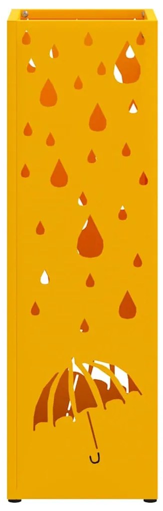 Suporte para Guarda-Chuva Amarelo mostarda Metal Compacto