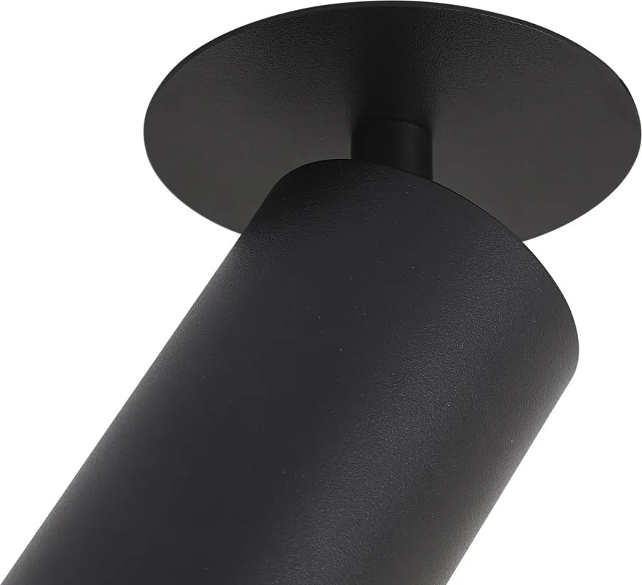 Conjunto de 6 focos embutidos modernos pretos GU10 50mm IP44 - Chels