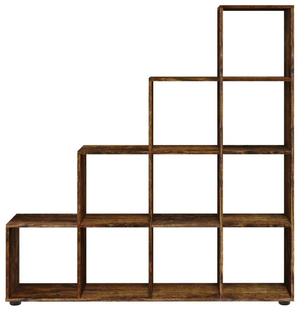 Estante escada derivados de madeira 142 cm carvalho fumado