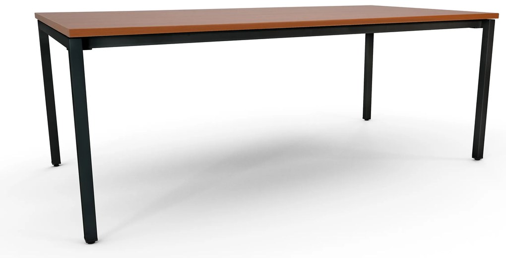 Mesa de Reunião 2400x1200mm - Alfa Preto/Cerejeira