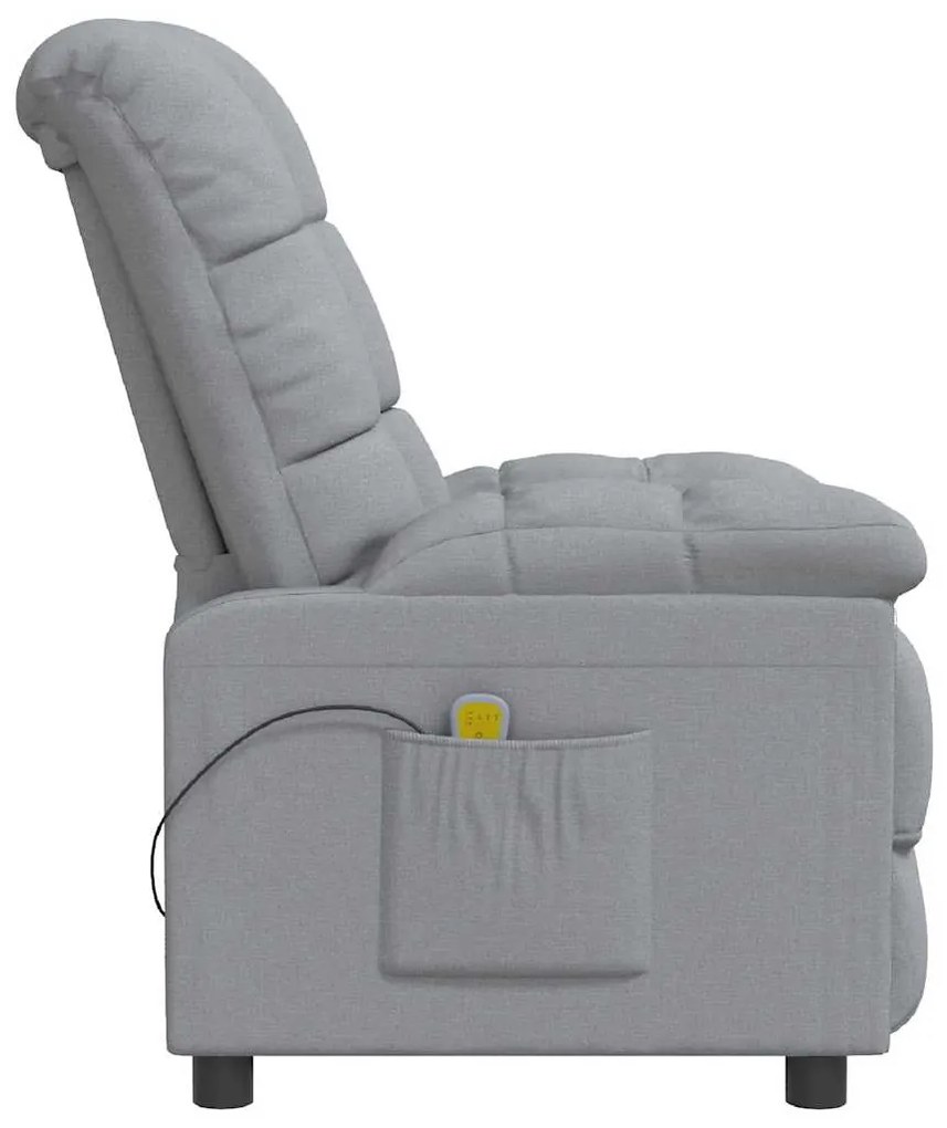 Poltrona de massagens tecido cinzento-claro