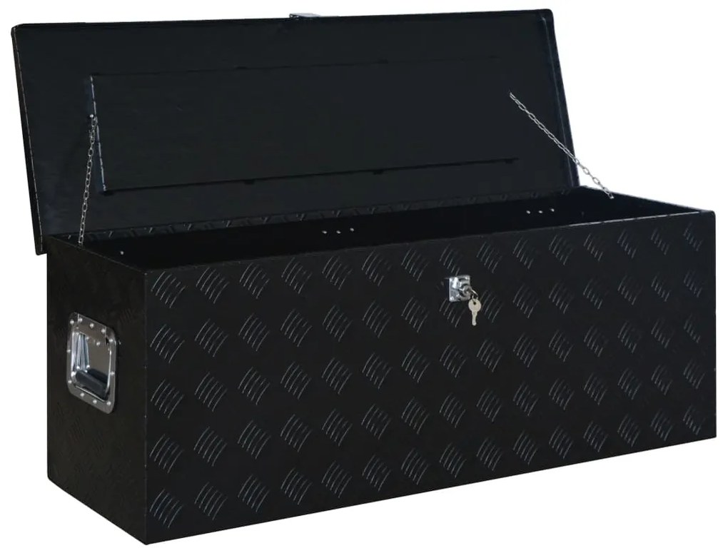 Caixa de alumínio 1085x370x400 mm preto