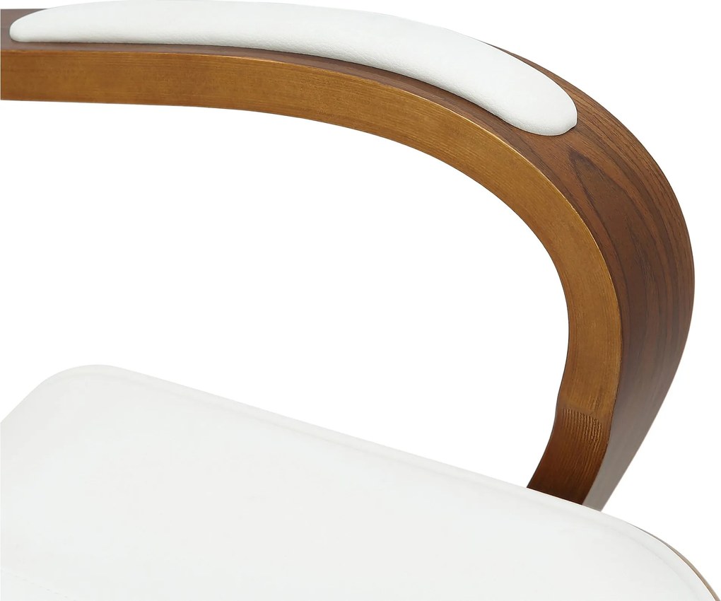 Cadeira de escritório Yankton Branco e Nogueira