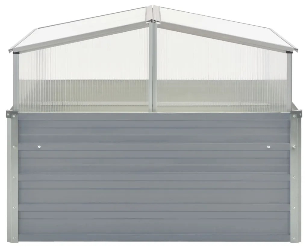 Estufa 100x100x85 cm aço galvanizado cinzento