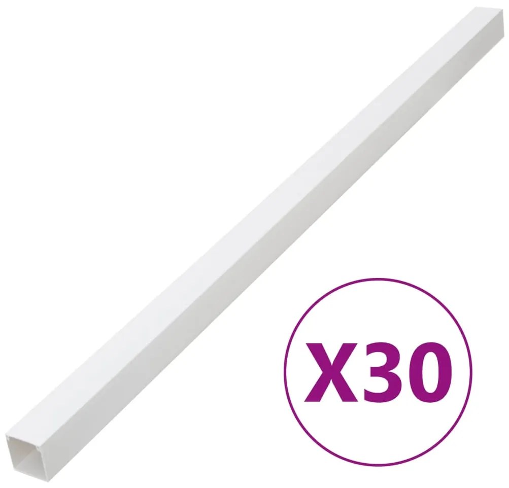 Calhas para cabos 60x60 mm 30 m PVC