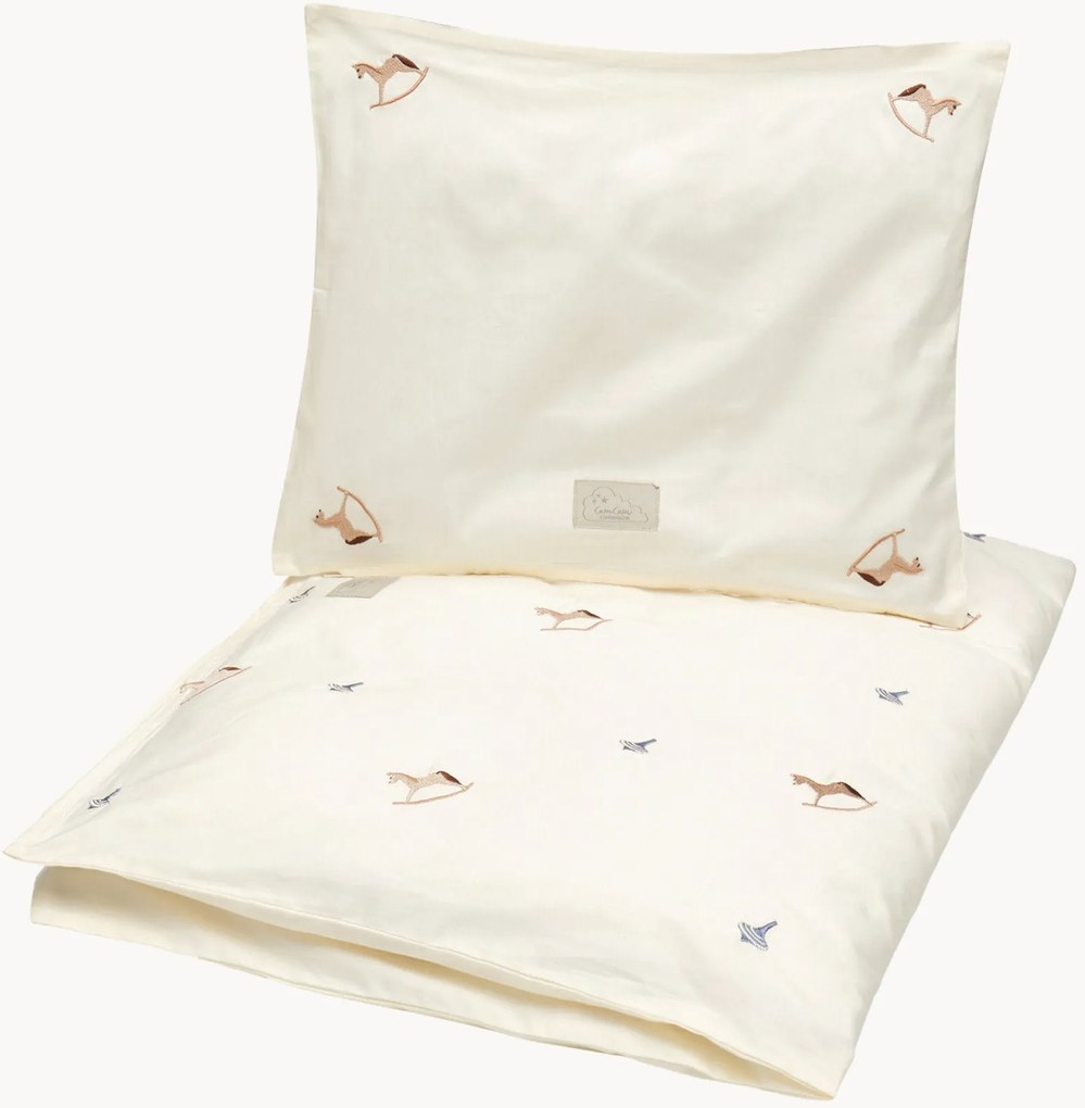 Conjunto de roupa de cama para bebé em cetim de algodão Vintage Toys