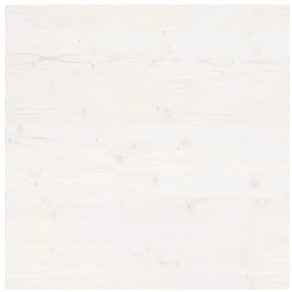 Tampo de mesa quadrado 80x80x2,5 cm pinho maciço branco
