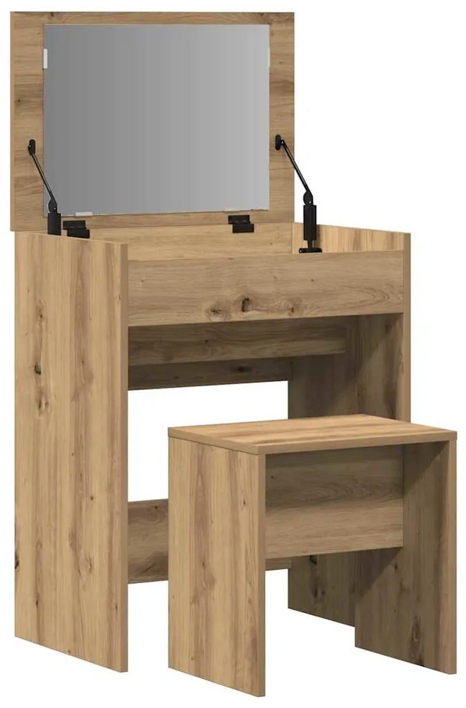 Mesa de Maquiagem com Espelho Madeira de Carvalho